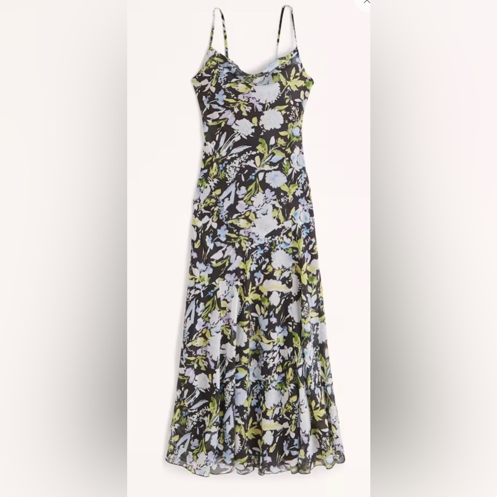 Cowl neck maxi dress